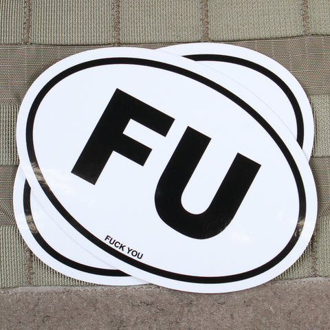 "Fuck You" Oval Sticker
