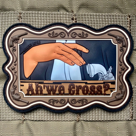 "Are We Cross" Tombstone Patch