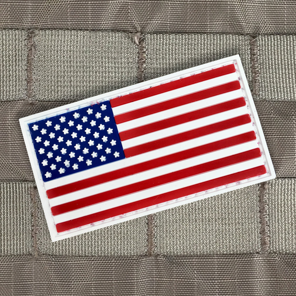 Patch Moral 3D Drapeau USA Hazard 4 - Crochet Et Boucle - 5x7.5cm - Pour Sac, Gilet, équipement Tactique - Noir/Gris - 12