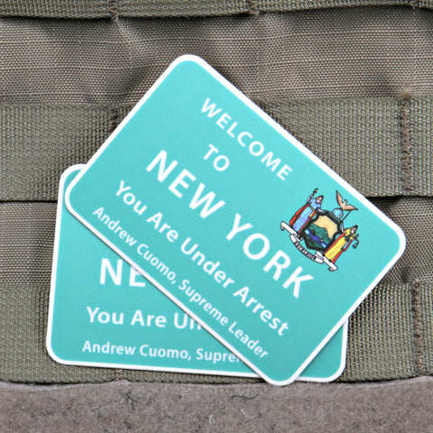 You Are Under Arrest NY Sticker