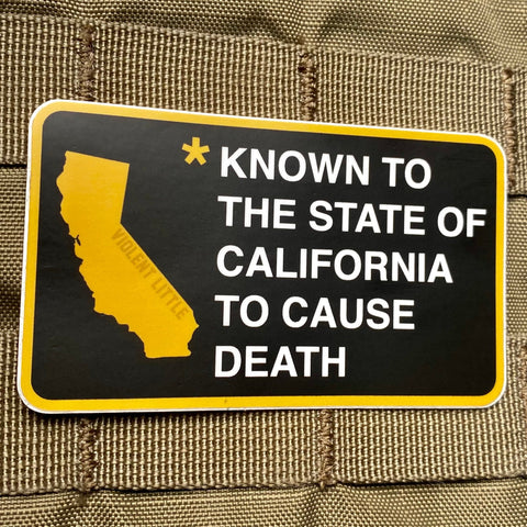 Causes Death in California Sticker