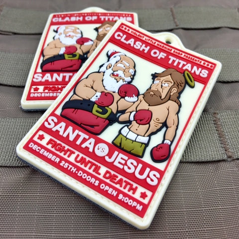 Clash Of Titans Santa Vs. Jesus Christmas Morale Patch