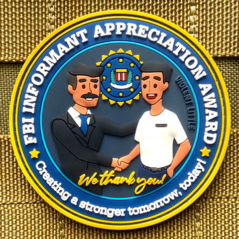FBI Informant Appreciation Award Morale Patch