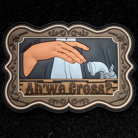 "Are We Cross" Tombstone Patch