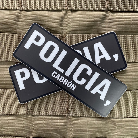 "Policia, Cabron" Sticker