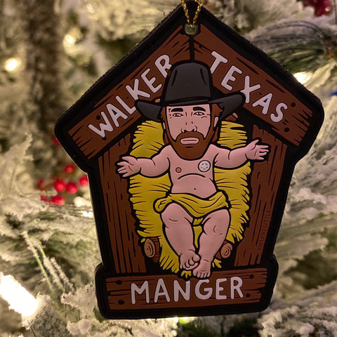 Walker, Texas Manger Christmas Morale Patch