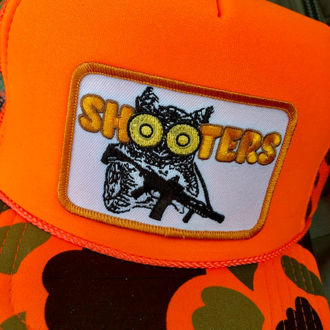 "Shooters" Orange Camo Hunting Trucker Cap