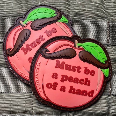 "Peach Of A Hand" Tombstone Patch