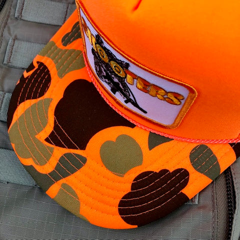 "Shooters" Orange Camo Hunting Trucker Cap