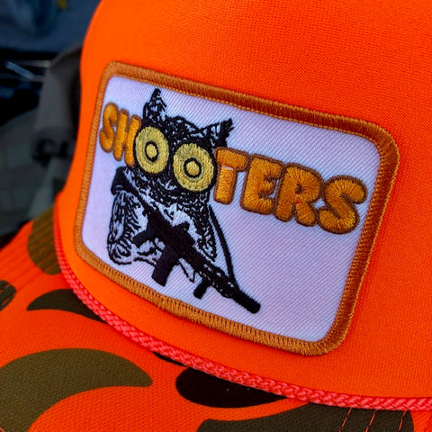 "Shooters" Orange Camo Hunting Trucker Cap