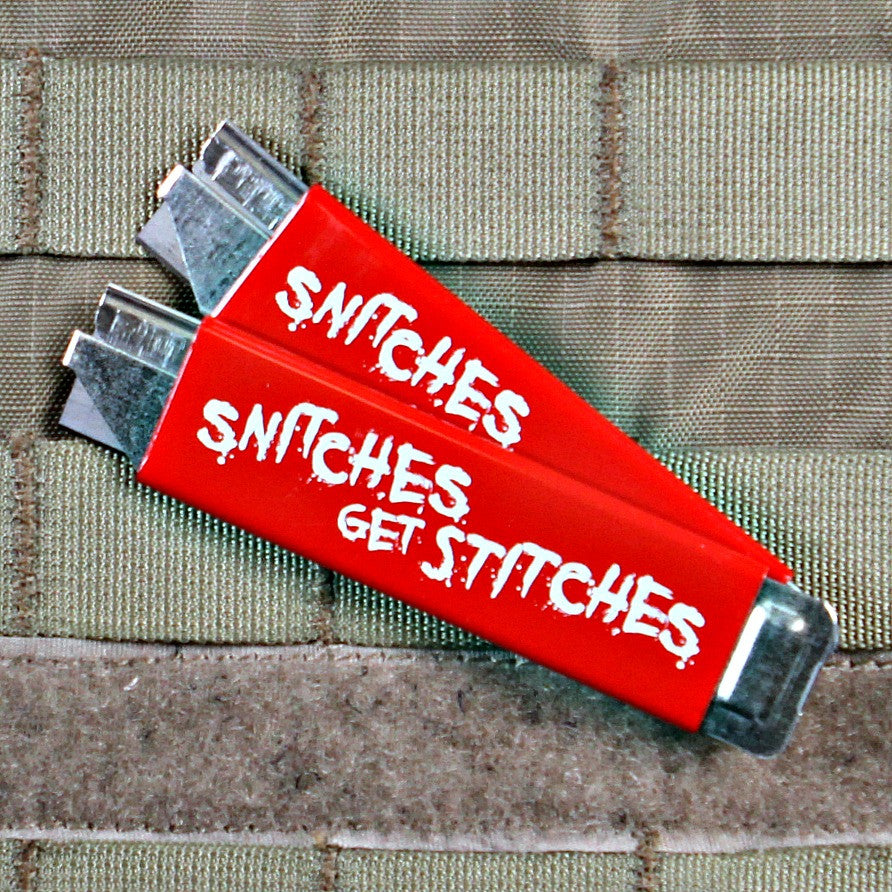 Snitches Get Stitches Box Cutter Violent Little Machine Shop