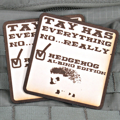Tay's Albino Hedgehog Morale Patch - Limited Edition