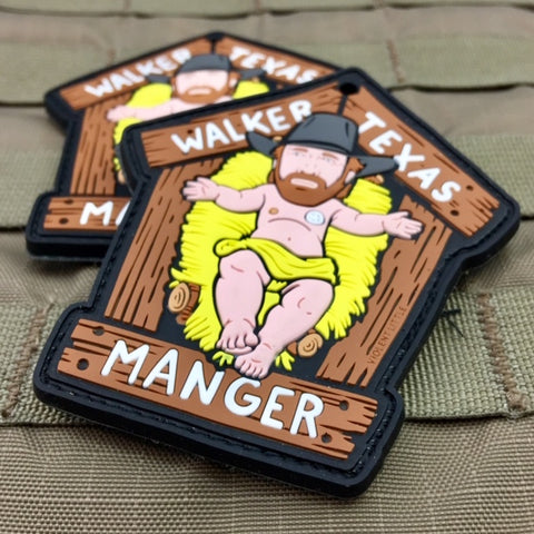 Walker, Texas Manger Christmas Morale Patch