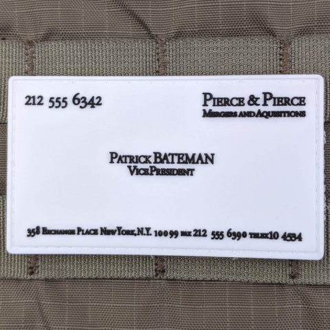 Patrick Bateman Business Card Morale Patch