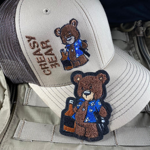 Creasy Bear Chenille Morale Patch